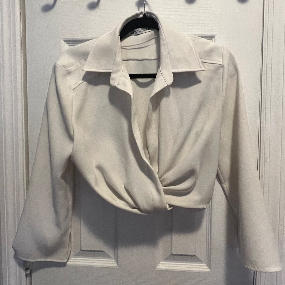 Zara white blouse